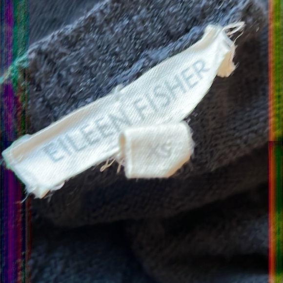 Eileen Fisher Blue Linen Knit V-Neck Sweater Women's Size XS - Picture 6 of 6